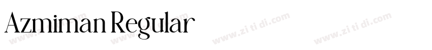 Azmiman Regular字体转换